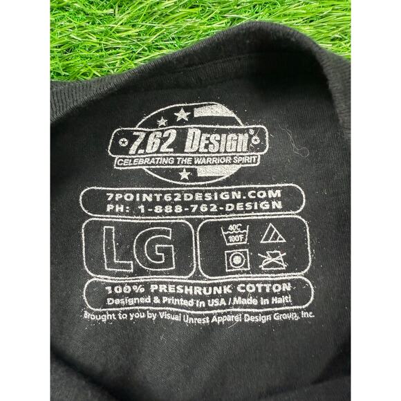 7.62 Design U.S. Army Never Accept Defeat T-Shirt Skull Eagle Graphic Men’s L - Picture 2 of 10